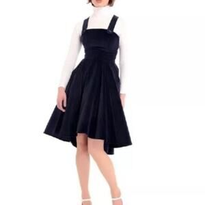 Collectif Bright and Beautiful Odette Indigo Corduroy Dress Size M